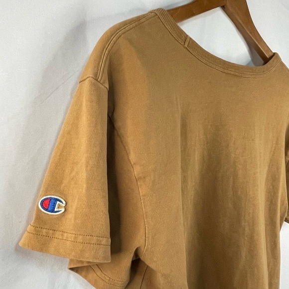 Champion Brown Short Sleeve Tee with Purple Logo - Picture 2 of 4